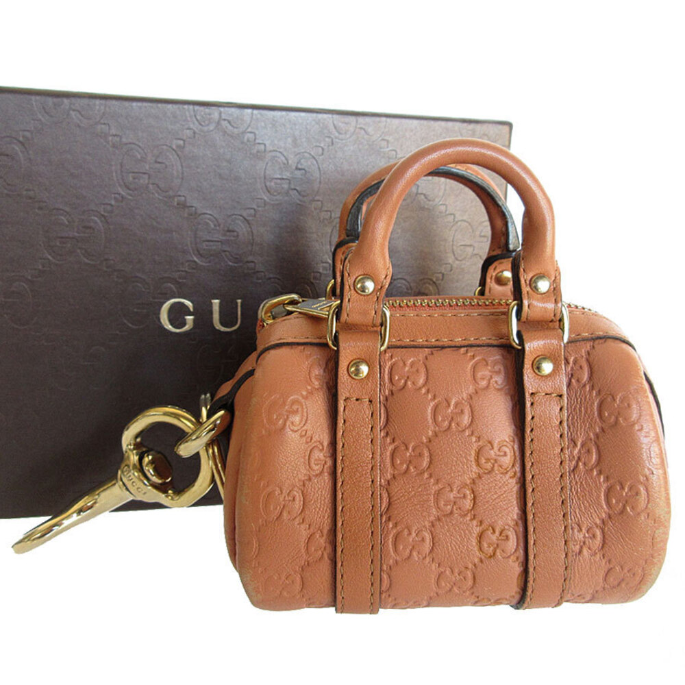 Gucci Charm Leather Metal Brown